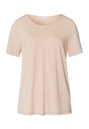 Natural Elegance Flowy Round Neck Top | Black/Aqua 74902-3012